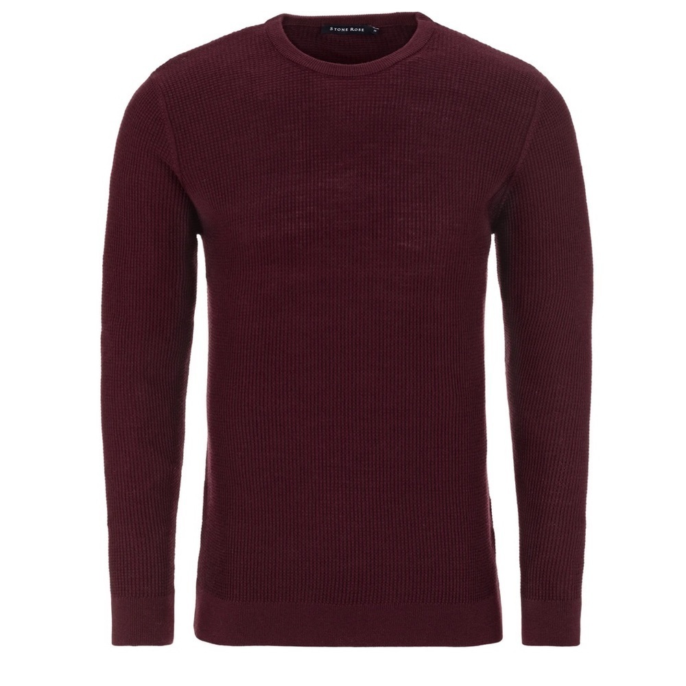 Stone Rose Burgundy Waffle Sweater size XS